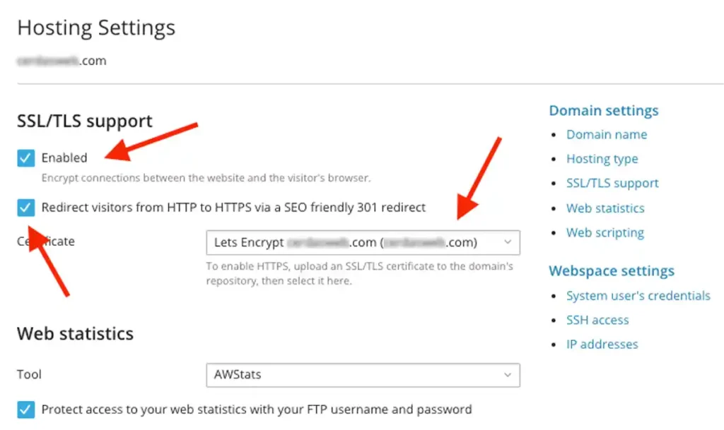 Cara Redirect HTTP ke HTTPS di Plesk